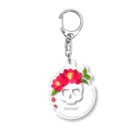 yuki-tsubakiのBetty skull 花盛り Acrylic Key Chain