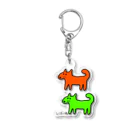 柴犬しばわんこhana873のしばいぬさんたち(オレンジとグリーン)柴犬さんたち Acrylic Key Chain