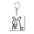 モグモグウサギのまっしろ Acrylic Key Chain