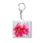 luontoiroの花もよう　赤 Acrylic Key Chain