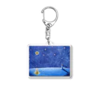 夜の息吹堂の同じ月をみているⅠ Acrylic Key Chain