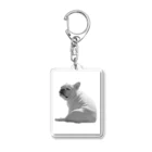 ロキの店の座り犬 Acrylic Key Chain