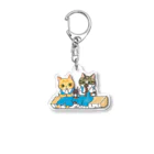 Wataya_Noboruのネコとリスとアイスクリーム Acrylic Key Chain