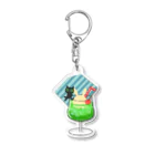 SHOP ベアたんのシュワシュワ　フチネコさん Acrylic Key Chain