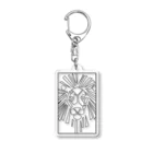 chicodeza by suzuriのライオンの線画マーク Acrylic Key Chain