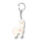 はたらくアルパカ アルさんのアルパカ セーターがピチピチすぎ Acrylic Key Chain