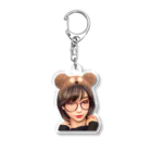 Re:Re:SmileyのBear Girl ☆◡̈⋆ Acrylic Key Chain