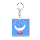 🌒夢OON MOON🌕　☆夢のお店🌒の昼間の月　ホワイトムーン　お月さまのお花見 Acrylic Key Chain