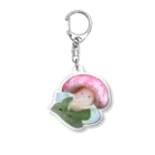 おめろんろんのお昼寝きのこちゃん Acrylic Key Chain