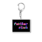 Feather stick-フェザースティック-のフェザースティック　文字ロゴ2段 Acrylic Key Chain