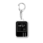 ととのいたい2人のミッドナイトサウナ「No.37」の[T2MS] No.37 サウナアクリルキーホルダー_BK Acrylic Key Chain