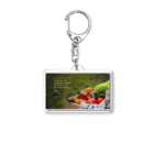 すずまるこの元気に食べて働こう^_^ Acrylic Key Chain