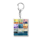 Teal Blue CoffeeのBest of Cafe music Acrylic Key Chain