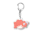 韓国な雑貨屋さん【cha-pwa cha-pwa】の【恋愛・美容のお守りに♡】Coral-pink-girl-keyring Acrylic Key Chain