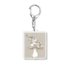 MitsubaPrintsのCottagecore Aesthetic Mushroom Antlers Toad Mycology MorelTシャツ Acrylic Key Chain