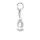 kinakoのお団子ヘアの女の子 Acrylic Key Chain