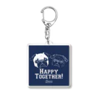 BEACSのHappy Together Navy アクリルキーホルダー