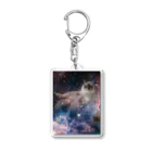 BFCisのBLACK FACE CAT in space  Acrylic Key Chain