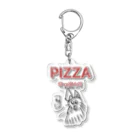 YAMASHOUのpizza&ねこ Acrylic Key Chain