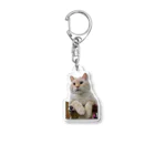 保護猫シェルターおうちにおいで。のむっちゃんAタイプ Acrylic Key Chain