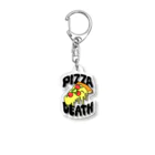 KANTAROのピザデス (black) Acrylic Key Chain