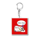 Atelier Citronのペチャ猫からキノコ・赤(雑貨) Acrylic Key Chain