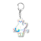 Mark martのSwimming Bear レインボー Acrylic Key Chain