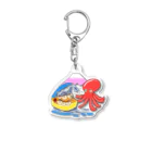 ぽっくんのお店屋さんのタコ焼きVSタコ Acrylic Key Chain