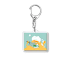 myonの桜島と、ビールと、音楽。 Acrylic Key Chain