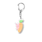 ukanoshopのにんじんとすやすやうさぎ Acrylic Key Chain