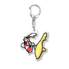 山のウサギのドット鯉 Acrylic Key Chain