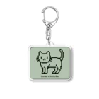 ハナイとトンのドット絵の猫（液晶・立ち姿） Acrylic Key Chain