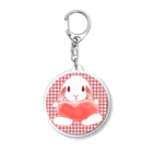 utouch_のハートうさぎ【チェック】 Acrylic Key Chain