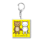 にこねこ【保護猫の保育園】のおこめちゃん＆おこげちゃんキーホルダー Acrylic Key Chain