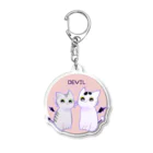 ねこほうチャンネル公式グッズのマロチロ魔王チームイラストグッズ Acrylic Key Chain