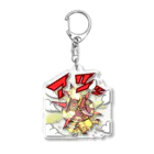 高橋マイルの怪獣ショップ563 SUZURI店のスタンプ怪獣 ア・Ⅱ Acrylic Key Chain