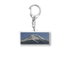 下田村の冠雪した富士山 Acrylic Key Chain