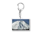 下田村の冠雪した富士山_003 Acrylic Key Chain