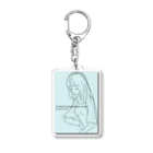 obosa_DENS/SABEAR_shop ＠SUZURIのrough drawing girl-1_グッズ Acrylic Key Chain