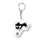 DENANのゴロゴロする犬 Acrylic Key Chain