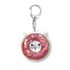 NORIMA.のねこドーナツ　ストロベリー Acrylic Key Chain