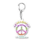 薈.collectionのLove＆peaceシリーズRainbowcolorバージョン アクリルキーホルダー