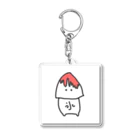 表情豊かなおにぎりくんのかき氷(いちご) Acrylic Key Chain