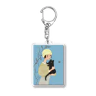 四月研究所 SUZURI店の大正浪漫ヲトメ図画ー光 Acrylic Key Chain