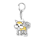 オムッチーのしっぽ振りふりミックス犬かカブちん Acrylic Key Chain