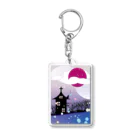 Aisuの秘密基地の四季猫-冬 『冬夜』 Acrylic Key Chain