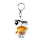 FUNNY JOKESのサイケ・デリーさん 実写バージョン 黒ロゴ Acrylic Key Chain