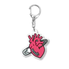 CARPE DIEMの安全ピンハート Acrylic Key Chain