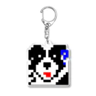 ボダコのレオのボーダーコリー　ドットなオフショット Acrylic Key Chain