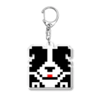 ボダコのレオのボーダーコリー　ドットな伏せ Acrylic Key Chain